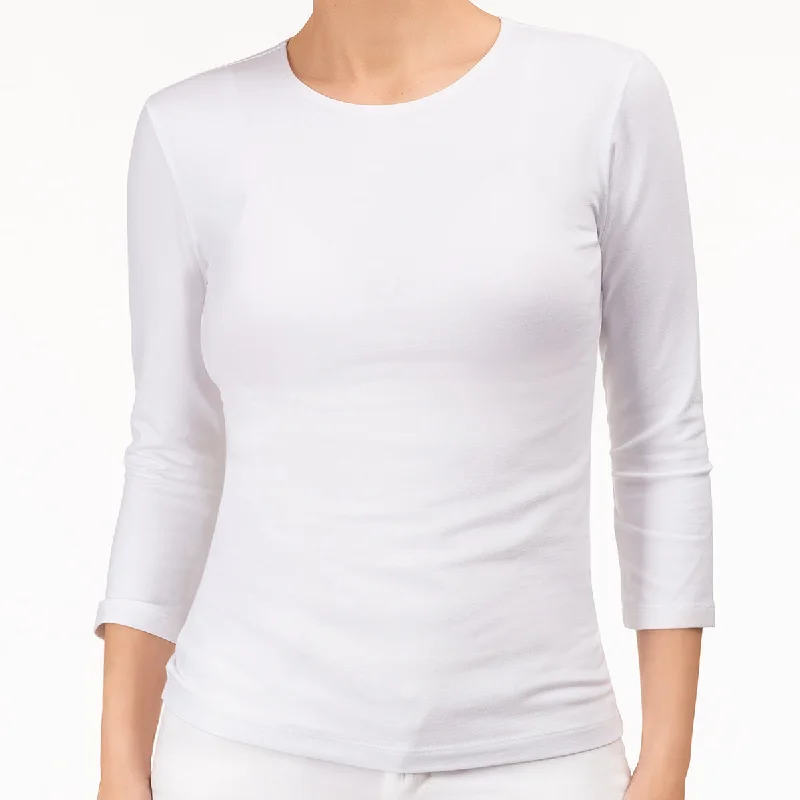 Extra Savings Shaped Knit Tee in White (C)