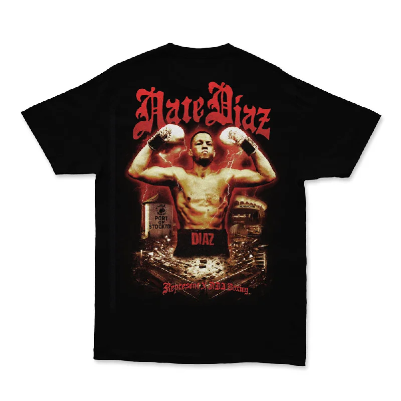 Weekend Deals to Make You Happy NATE DIAZ JULY 6TH MMXXIV Heavyweight Tee [BLACK] THE BADDEST CAPSULE