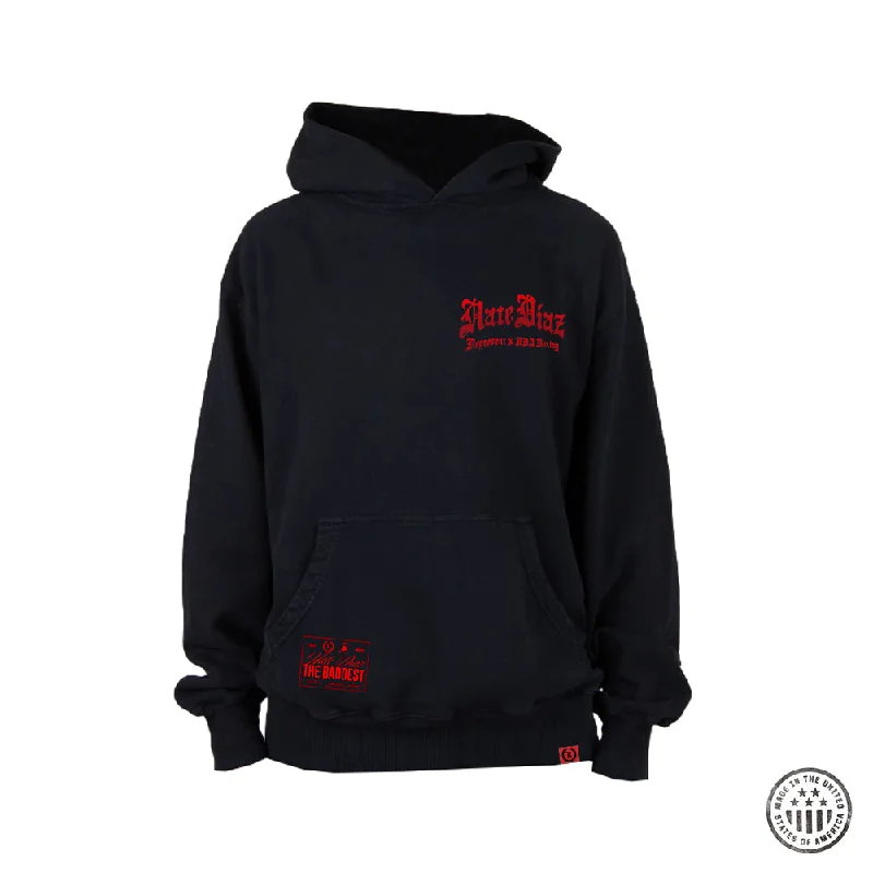 Weekend Savings Galore NATE DIAZ JULY 6TH MMXXIV Premium USA MADE Heavy Hoodie [BLACK] THE BADDEST CAPSULE