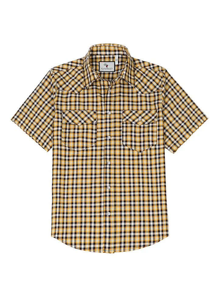 Fantastic Deals Men's Snap button Short-Sleeve Western shirt