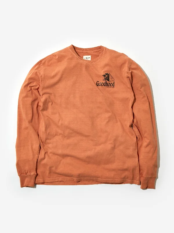 Midnight Sale Goodhood Worldwide Pyramid Longsleeve T-Shirt - Peach
