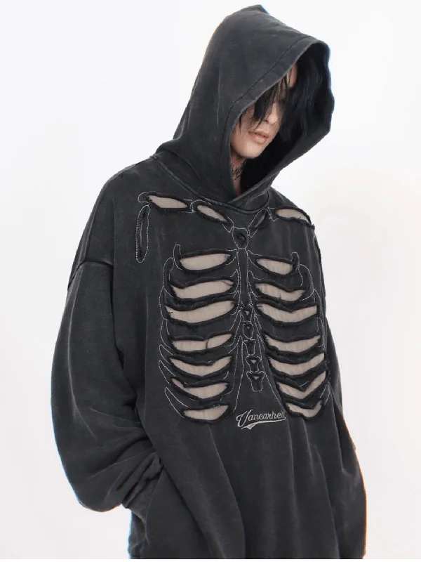 Weekend Savings Spree skeleton design niche high street hooded na648