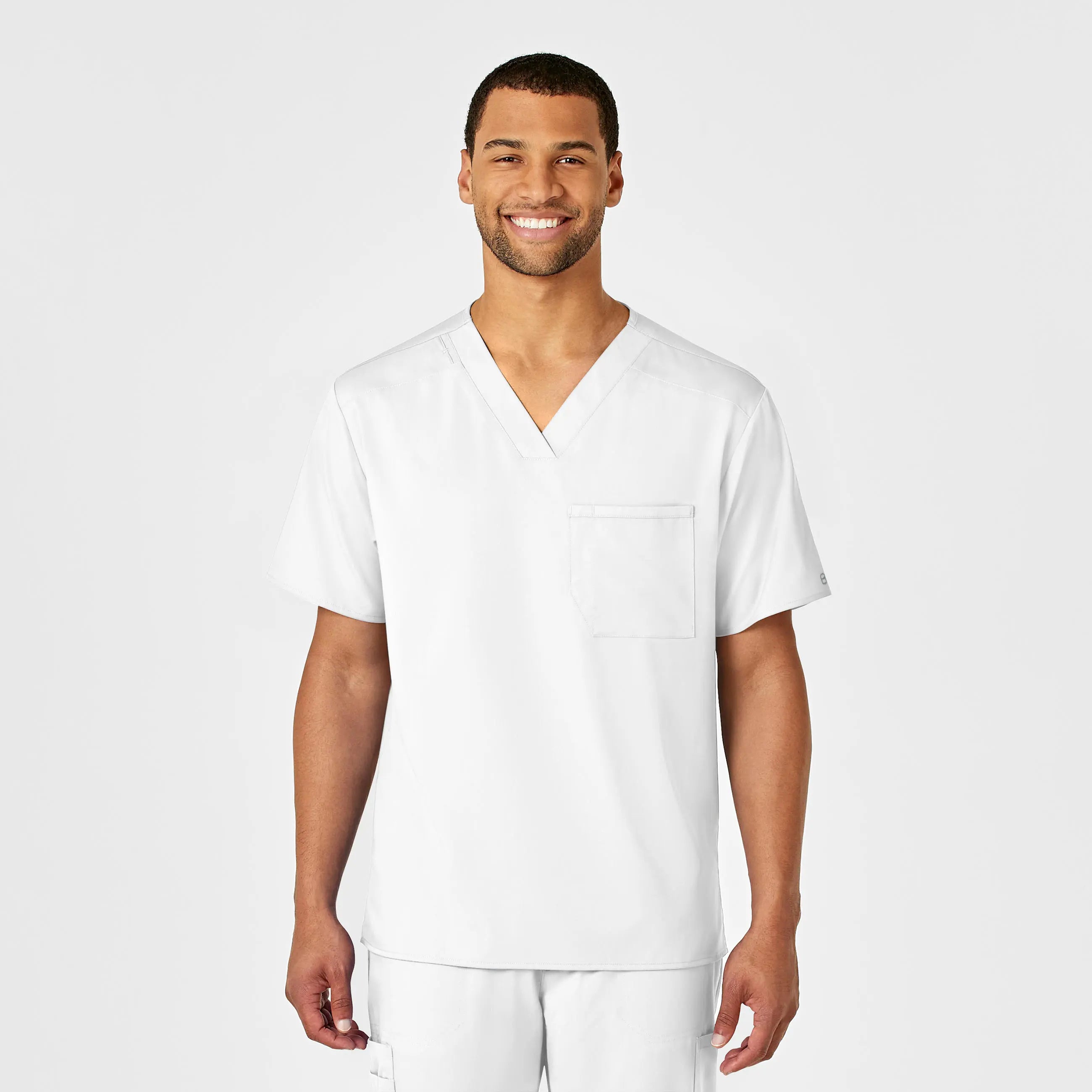 Weekend Deals That Thrill Wink Men's PRO V-Neck Scrub Top - White
