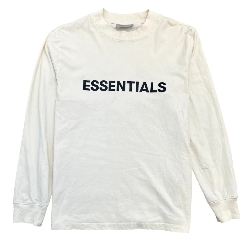 Unbeatable Prices Men's Logo Long Sleeve T-Shirt Cream Size S