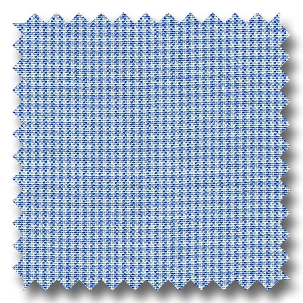Price Slash Blue Check 2Ply Pinpoint - Custom Dress Shirt