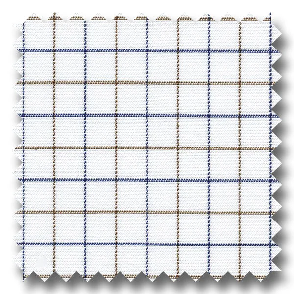 New Arrival Blue and Brown Check 2Ply Twill - Custom Dress Shirt