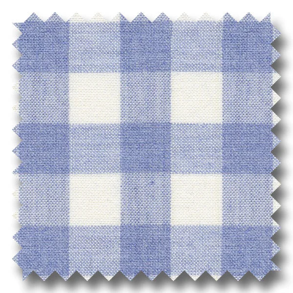 Unbeatable Deal Blue Check Poplin - Custom Dress Shirt
