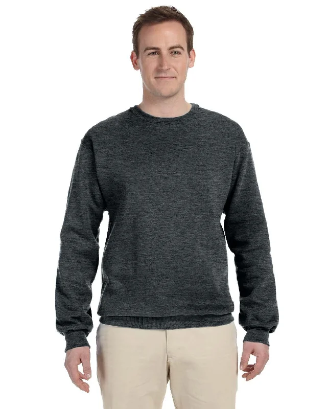 One-DAY Sale Jerzees 50/50 Crewneck Sweatshirt | Black Heather