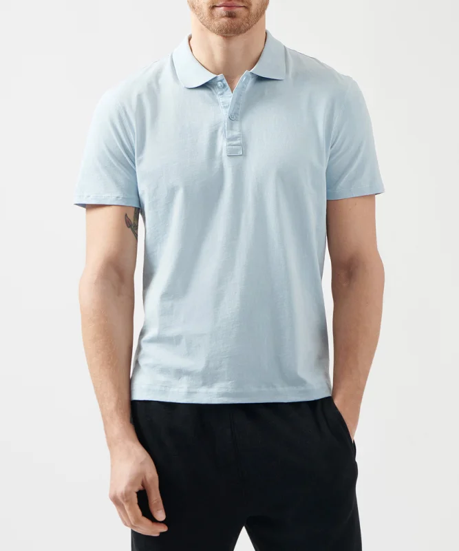 Shop and Save Classic Jersey Polo - Blue