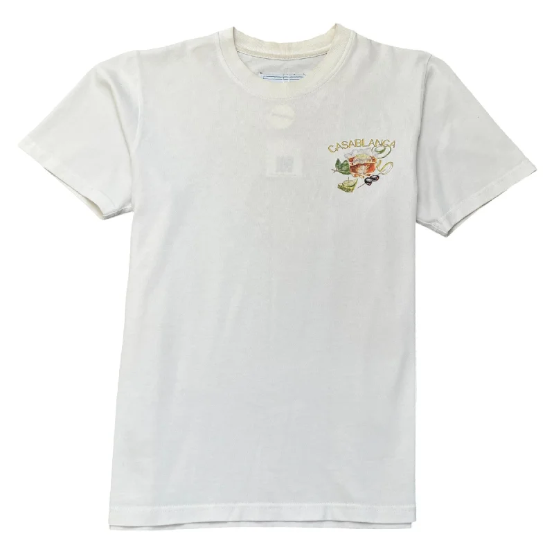 Final Offer Men's Logo Short Sleeve Shirt Cream Size S
