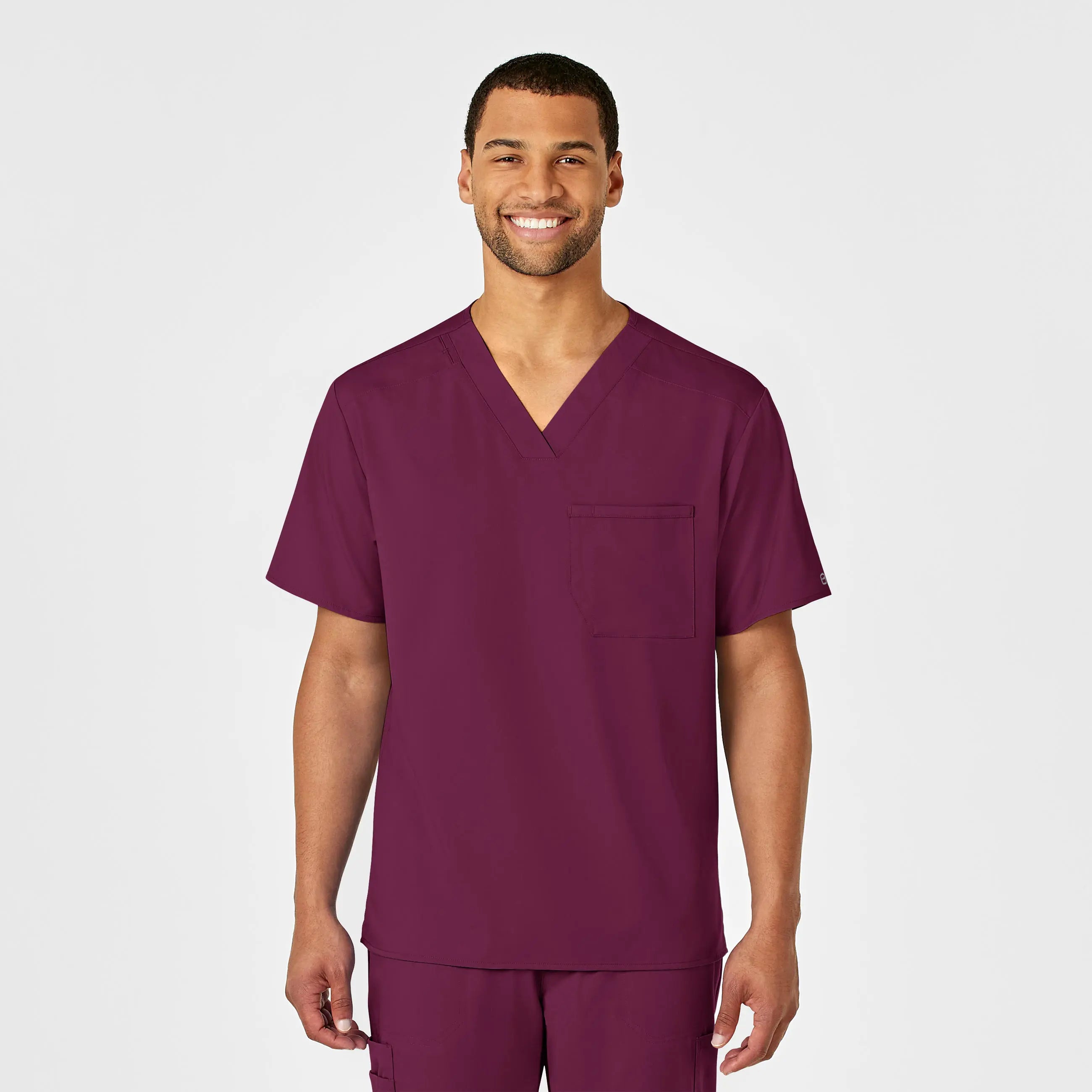 Big Discounts Wink Men's PRO V-Neck Scrub Top - Wine