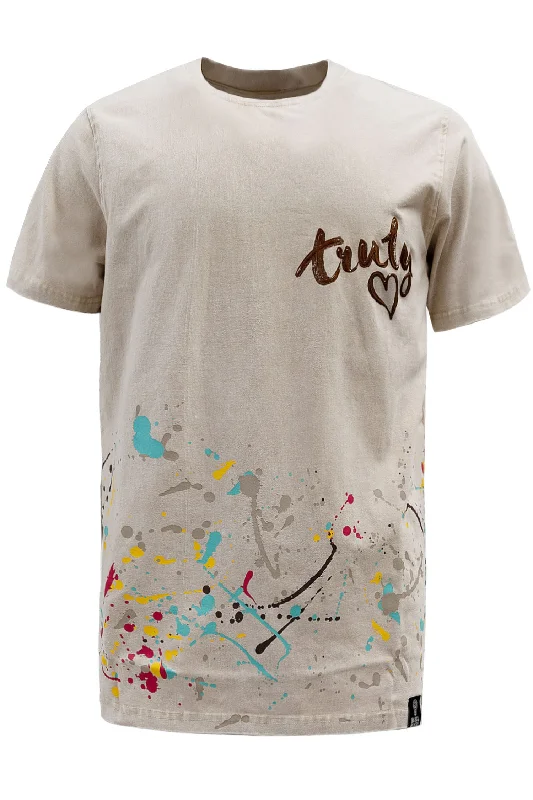 Don't Miss Out Men's Truly Yours Paint Splatter Graphic T-Shirt
