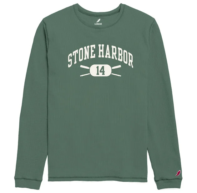 Limited Quantity Men's Stone Harbor Long Sleeve Waffle Crew - Spruce