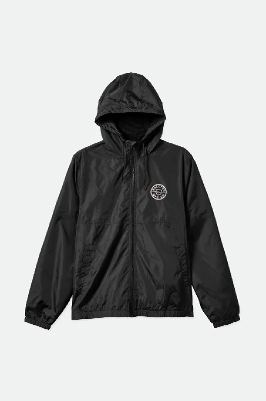 Year-End Clearance Claxton Crest Lightweight Jacket - Black/Black