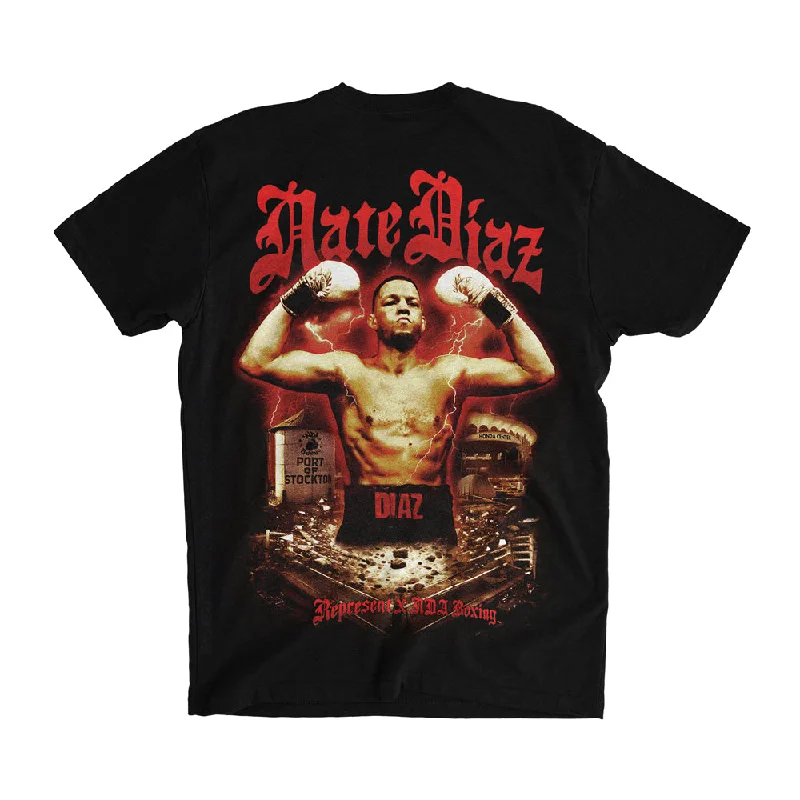 Weekend Offers That Shine NATE DIAZ JULY 6TH MMXXIV Signature Tee [BLACK] THE BADDEST CAPSULE