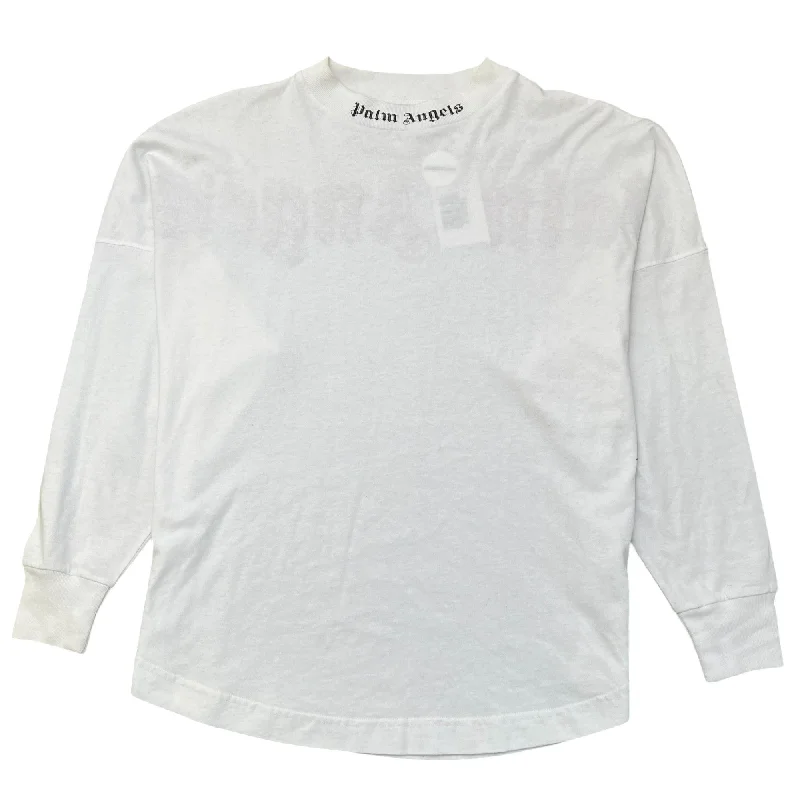 Special Discount Men's Logo Long Sleeve T-Shirt White Size XXS