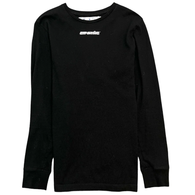 Shop Now Men's Arrow Logo Long Sleeve T-Shirt Black Size S
