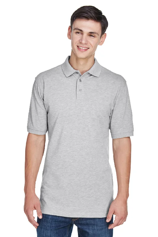 Reduced Rates Harriton Mens Easy Blend Wrinkle Resistant Short Sleeve Polo Shirt - Heather Grey Reduced Rates Harriton Mens Easy Blend Wrinkle Resistant Short Sleeve Polo Shirt - Heather Grey