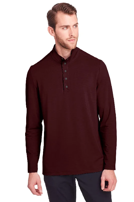 YEAR-End Sale North End Mens Jaq Performance Moisture Wicking Long Sleeve Polo Shirt - Burgundy YEAR-End Sale North End Mens Jaq Performance Moisture Wicking Long Sleeve Polo Shirt - Burgundy