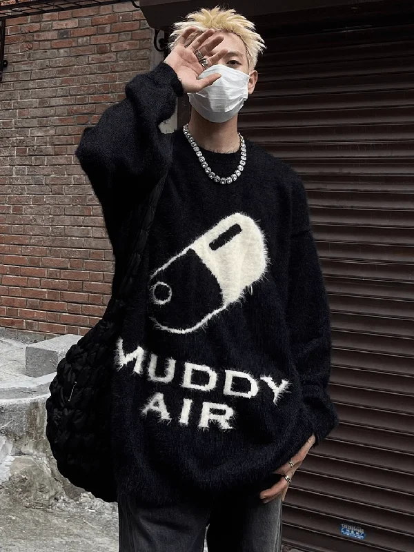 Extra Discount print design imitation mink knit sweater na693