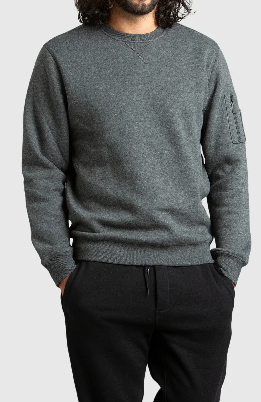 Exclusive Weekend Offers Inside Dark Grey Fleece Crewneck Sweatshirt