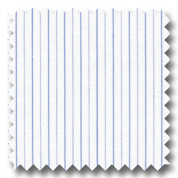 Hurry In Blue Stripe 2Ply Broadcloth - Custom Dress Shirt