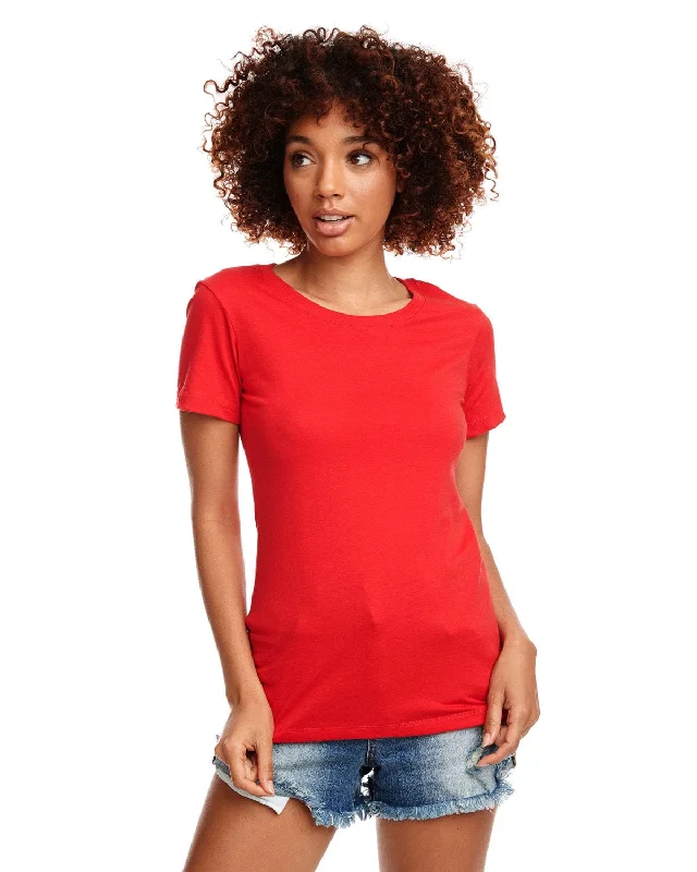 Midnight Sale Next Level Ladies Ideal Short Sleeve Crew Tee | Red