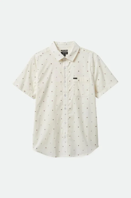 Shop and Save Charter Print S/S Shirt - Off White Pyramid