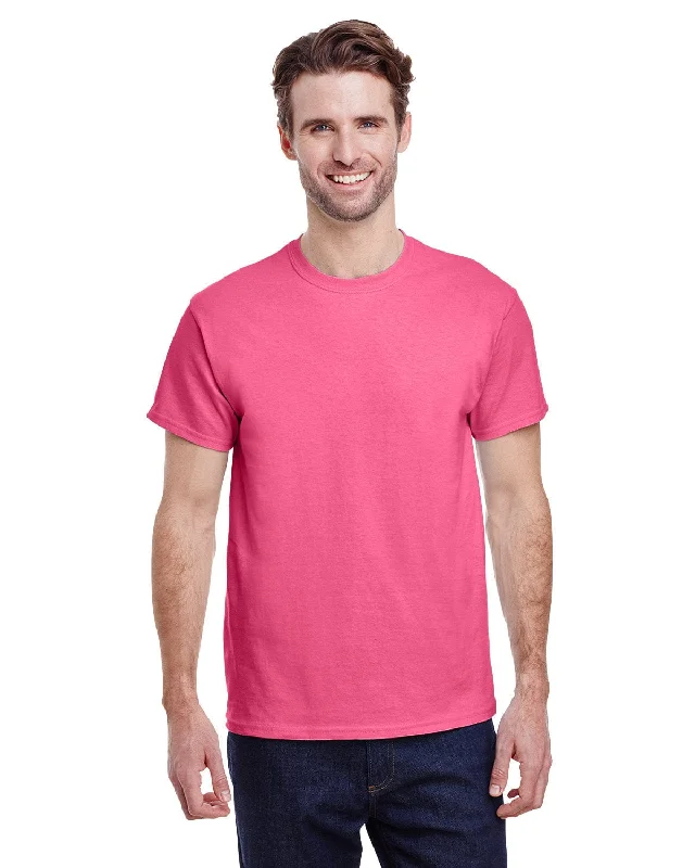 While Supplies Last Gildan Ultra Cotton Heavyweight T-Shirt | Safety Pink