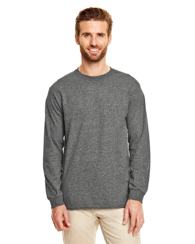 The Best Deal Gildan 50/50 Long Sleeve T-Shirt | Graphite Heather