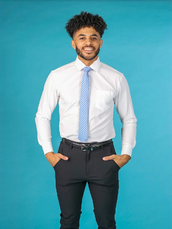 Online Exclusive &Collar Range Long Sleeve Dress Shirt Slim