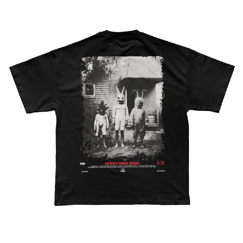 Stock Clearance HORROR DIVISION Premium Heavy Tee [BLACK] HALLOWEEN MMXXIV