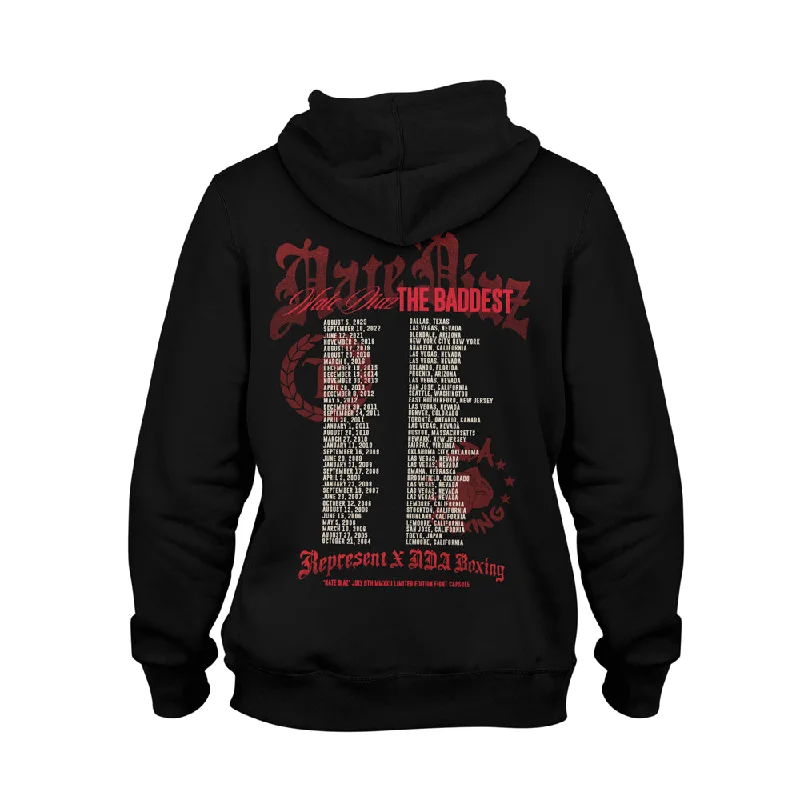 Weekend Discounts to Delight NATE DIAZ WORLD TOUR 7/6/24 Premium Fashion Hoodie [BLACK] THE BADDEST CAPSULE