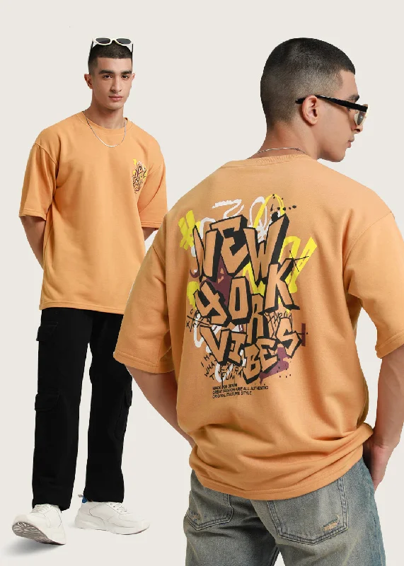 Weekend Deals That Impress Apricot Orange Oversized T-shirt