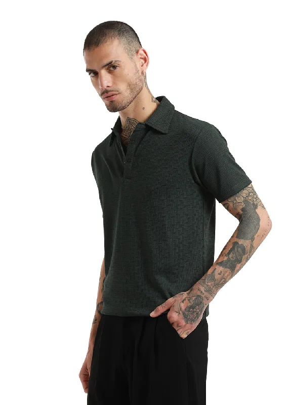 Value Pack Basket Weave Olive Polo T-shirt