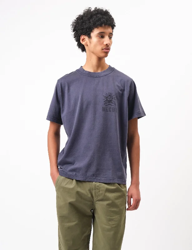 Savings Event Bhode Men-an-Tol Pigment Washed Tee - Crown Blue
