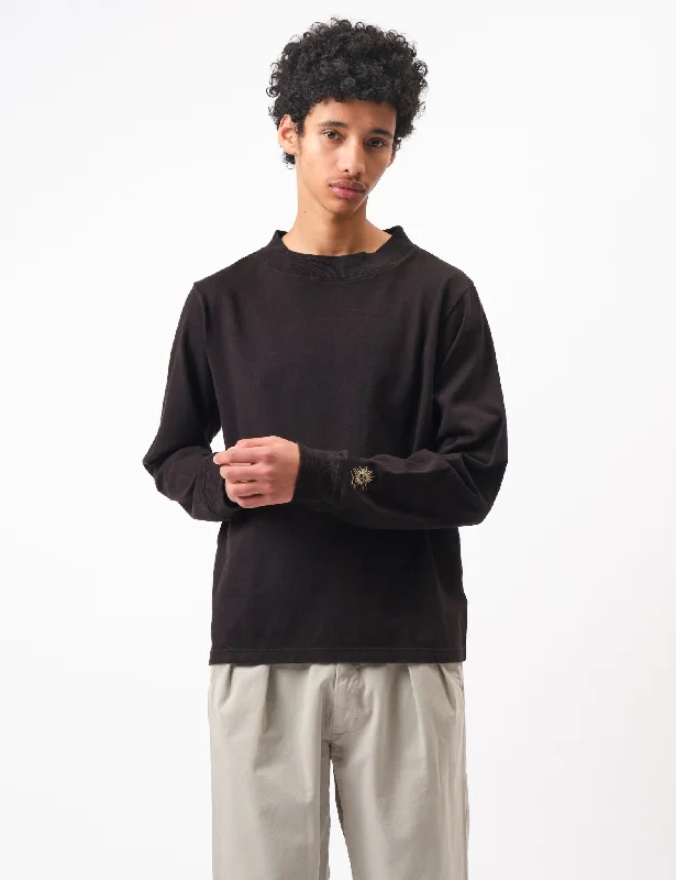 Daily Deals Bhode Turtle Neck Long Sleeve Jersey 300gsm - Black