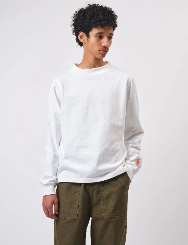Can't Miss Bhode Turtle Neck Long Sleeve Jersey 300gsm - White