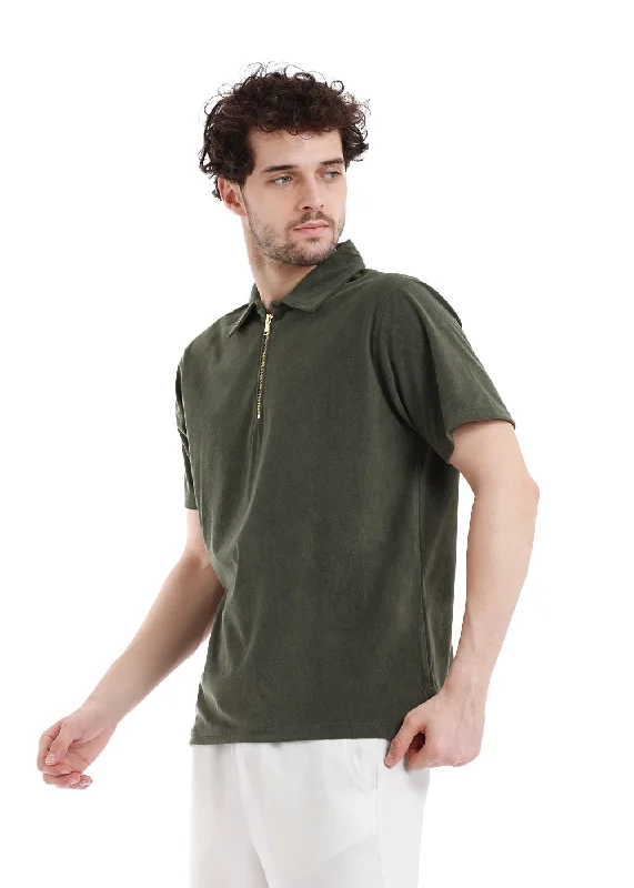 Special Buy Bistro Green Zip polo T-shirt