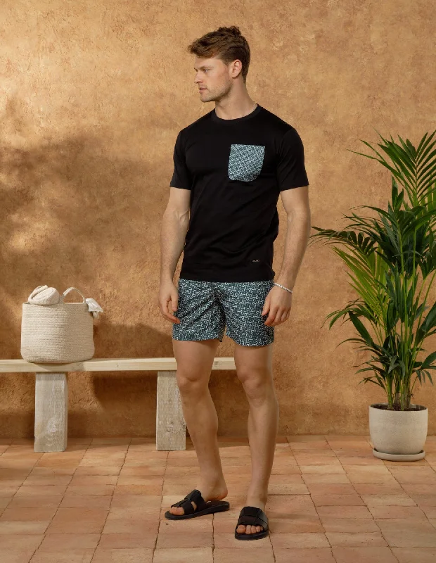 Anniversary Sale Black/Green Chain Pocket T-Shirt