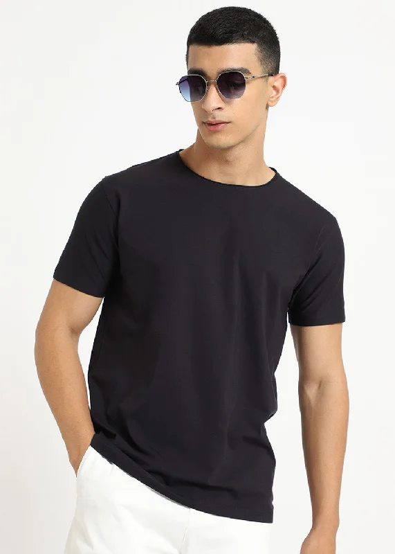 Deal Mania Blue Crew neck T-shirt