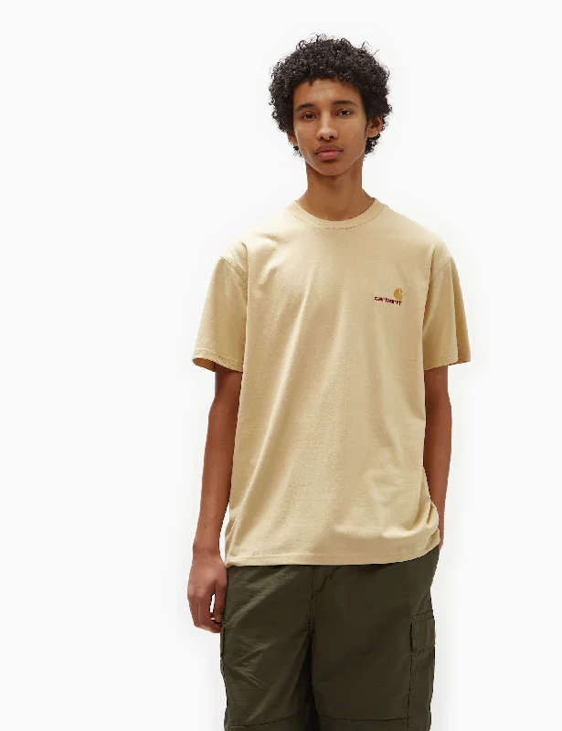 Weekend Bargains Galore Carhartt-WIP American Script T-Shirt (Loose) - Rattan Beige