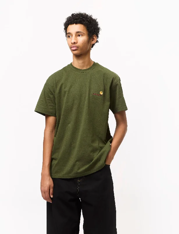 Unbeatable Prices Carhartt WIP American Script T-Shirt (Loose) - Tarragon Green