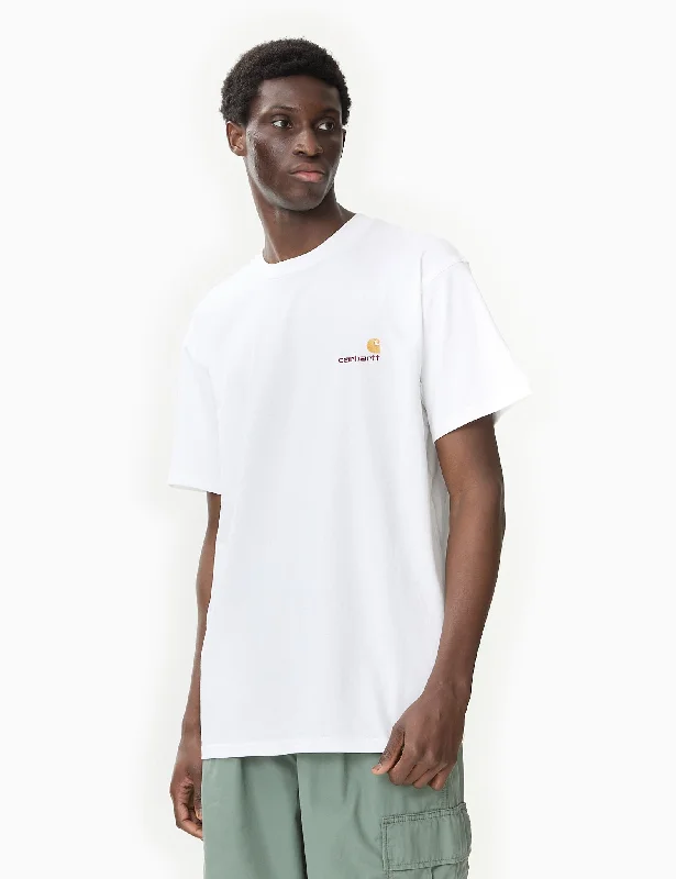 Price Slash Carhartt-WIP American Script T-Shirt - White