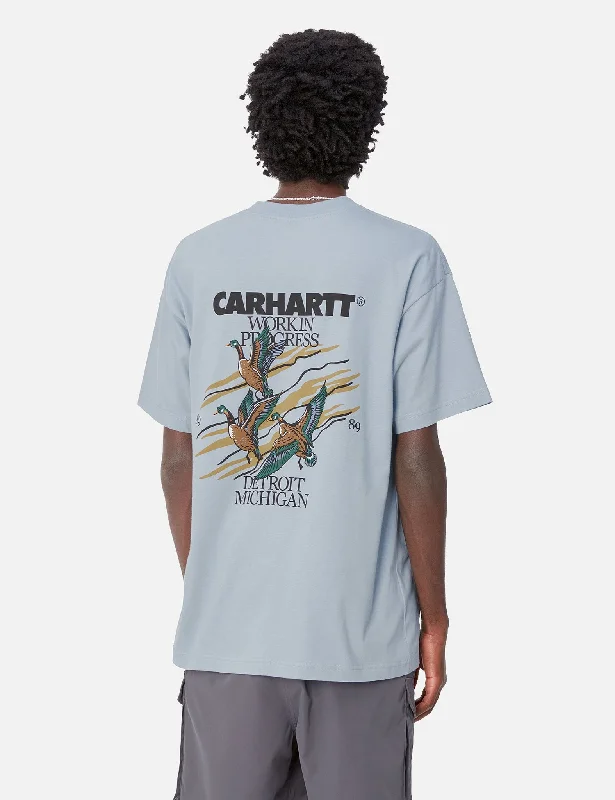 Shop and Save Carhartt WIP Ducks T-Shirt - Misty Sky Blue