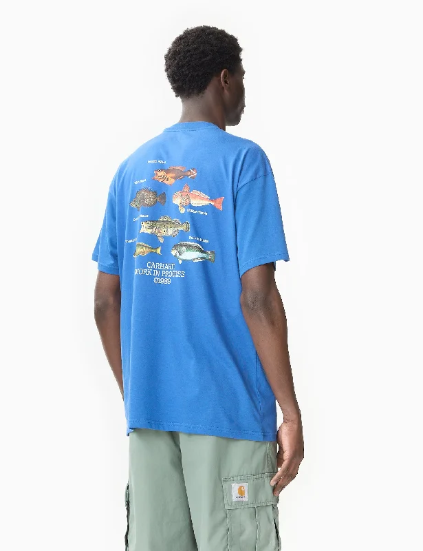 Weekend Bargains to Cherish Carhartt-WIP Fish T-Shirt (Loose) - Acapulco Blue