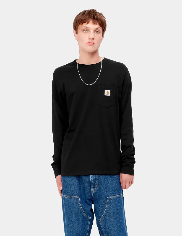 Today Only Carhartt-WIP Pocket Long Sleeve T-Shirt - Black