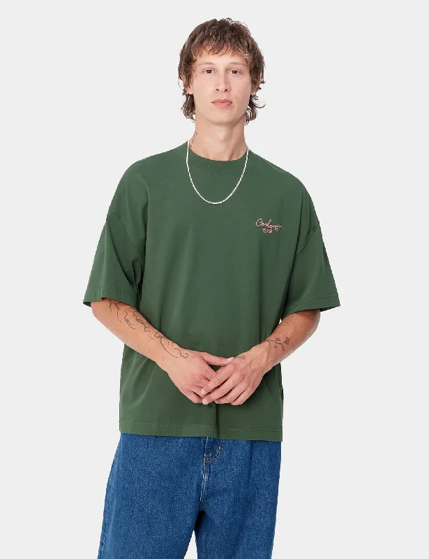 Epic Value Carhartt WIP Signature Script T-Shirt (Boxy Loose) - Sycamore Tree Green