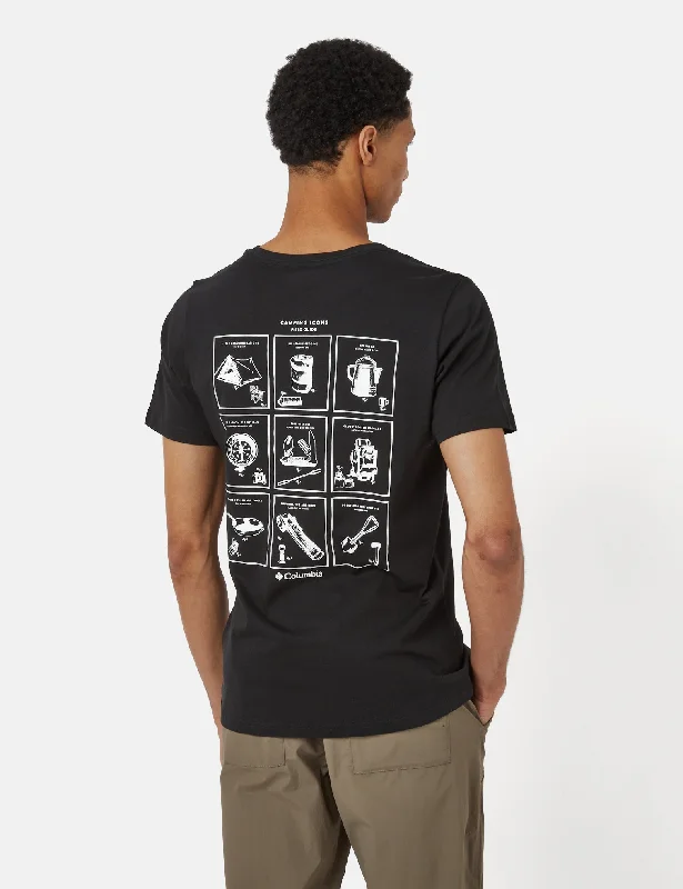 Unmissable Offer Columbia Rapid Ridge™ T-Shirt II (Campsite Icons Graphic) - Black