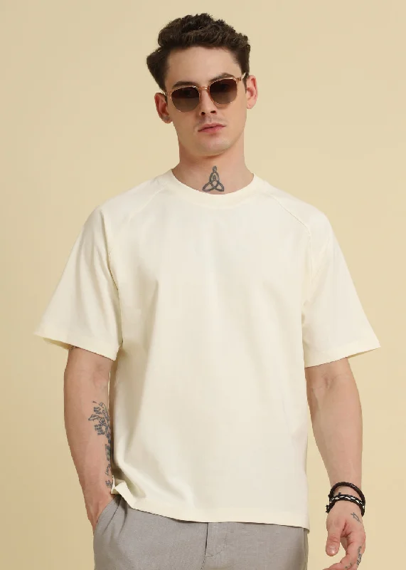 Weekend Offers You Can't Ignore Cream Raglan Sleeve Oversized T-Shirt